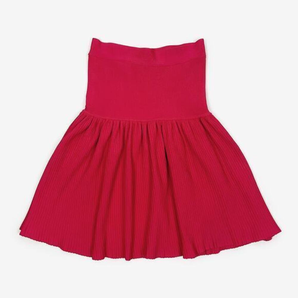 BCBGMazAzria‎ Valeria Skirt Size XS Bright Poppy Pink Pleated Girlcore Summer